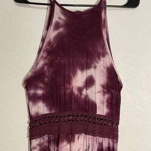 Purple Tie Dye Maxi Dress